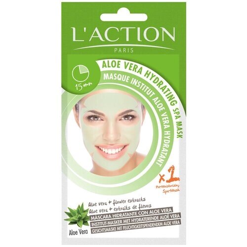 L'actionSPA маска для лица с алоэ вера увлажняющая Aloe Vera Hydrating SPA Mask, 20 г