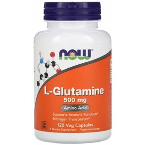 L-Glutamine, L-Глутамин 500 мг - 120 капсул