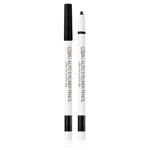 L'OCEAN Карандаш для глаз Auto Eyeliner Pencil, оттенок 01 real black
