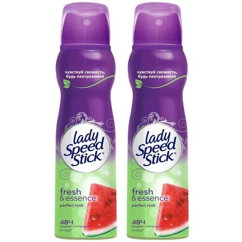 Lady Speed Stick Fresh & Essence Дезодорант-антиперспирант Perfect Look Арбуз, спрей, 2 шт по 150 мл
