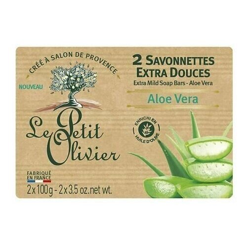 LE PETIT olivier мыло экстра нежное алоэ вера 2*100