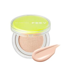 Лёгкий тональный кушон в теплом светлом оттенке FEEV Hyper-Fit Bare Cushion 01 Fair Dew