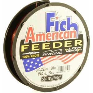 Леска balsax, fish american feeder, 0.2, 7.35кг, 100м, TEXAS RED