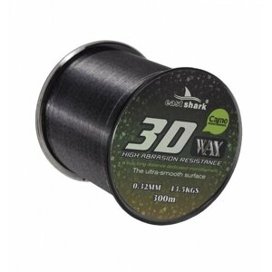 Леска EastShark 3D CAMO WAX 300м 0,40 мм серая