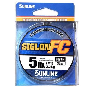 Леска флюорокарбоновая SUNLINE Siglon FC 30 м (0.180 мм, прозрачный, 2.2 кг)