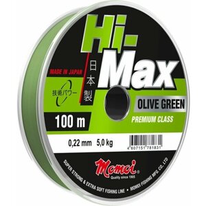 Леска MomoiFishing HI-MAX OLIVE GREEN (Диаметр, мм:0,3 | Длина, м:100 | Тест, кг:9 | катушка | оливковый |