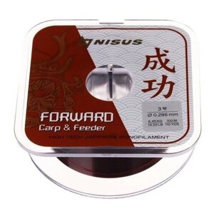 Леска NISUS FORWARD Carp & Feeder, диаметр 0.286 мм, тест 6.45 кг, 100 м, коричневая