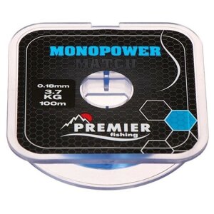 Леска Premier fishing MONOPOWER Match, blue, 0,18 мм/100 м