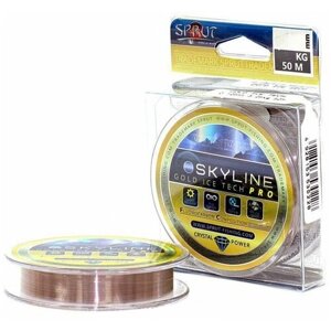 Леска Sprut Skyline Fluorocarbon Composition IceTech PRO Gold 0.285 50м