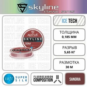 Леска Зимняя / Sprut Skyline Classic Sangria (0,185mm/5,65kg/30m)