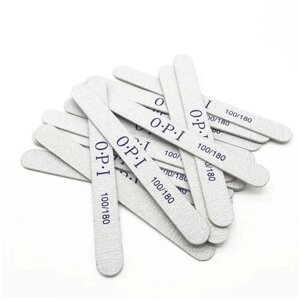 Lian Beauty Accessories Пилки для ногтей OPI 100/180 овал, 100 шт. Пилки одноразовые для маникюра и педикюра/ Набор для маникюра