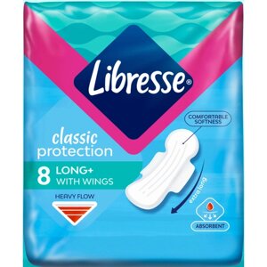 LIBRESSE Прокладки Либресс classic long (супер) soft 8штук в упаковке