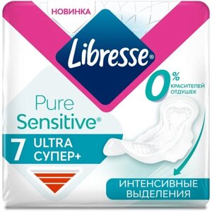 Libresse прокладки Pure Sensitive Ultra Супер +6 капель, 7 шт.