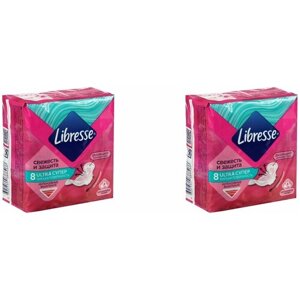 Libresse Прокладки Ultra Super гигиенические с мягкой поверхностью, 2 уп. x 8 шт /