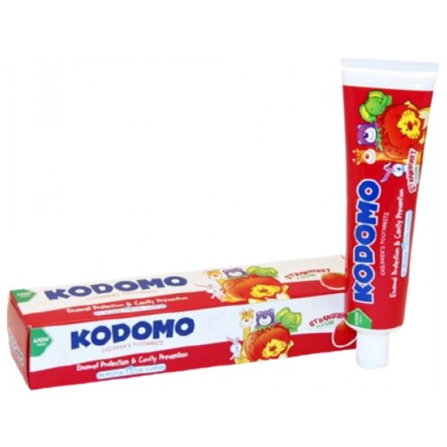 Lion Зубная паста для детей с 6 месяцев с ароматом клубники - Kodomo, 65г