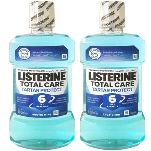 Listerine Ополаскиватель для полости рта Total Care Tartar Protect 500 мл х 2 уп, Arctic Mint Комплексный уход Защита от зубного камня