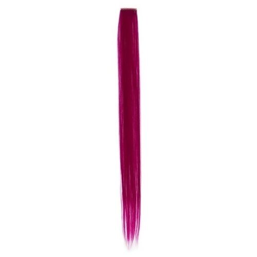 Локон накладной, прямой волос, на заколке, 50 см, 5 гр, цвет фиолетовый