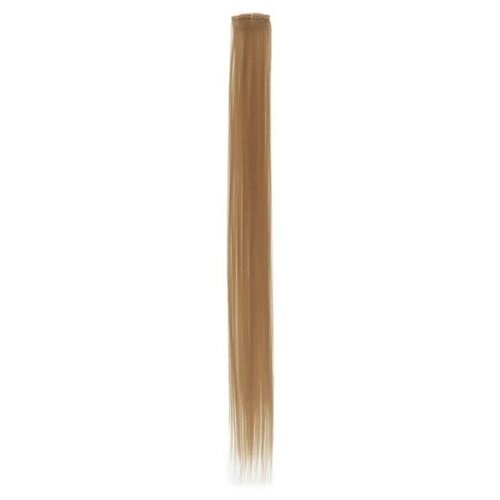 Локон накладной, прямой волос, на заколке, 50 см, 5 гр, цвет тёмный блонд