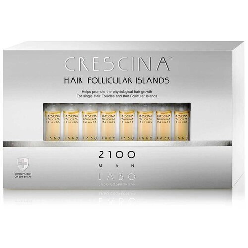 Лосьон для стимуляции роста волос Crescina Follicular Islands 2100 для мужчин №20