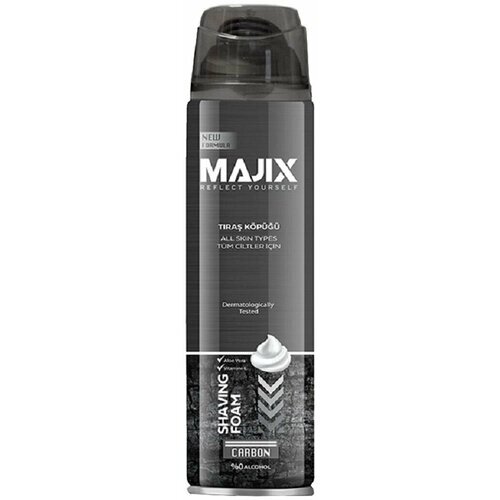 Majix Sport Carbon Пена для бритья, 200 мл