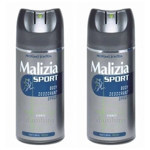 Malizia Дезодорант-аэрозоль Sport Energy, 150 мл, 2 штуки /