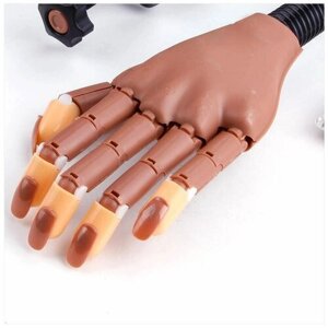 Манекен тренировочный рука для мастеров маникюра с сменными ногтями
