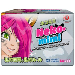 Maneki прокладки ежедневные Neko-Mimi, 2 капли, 25 шт., белый