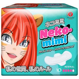 Maneki прокладки Neko-Mimi, 4 капли, 10 шт., белый