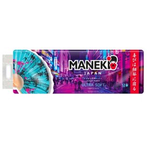 Maneki Туалетная бумага Dream с тиснением и ароматом магнолии 2 слоя 12 рулонов