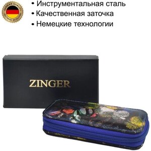 Маникюрный набор, ZINGER, MS-7105, 7 предметов, чехол синие бабочки