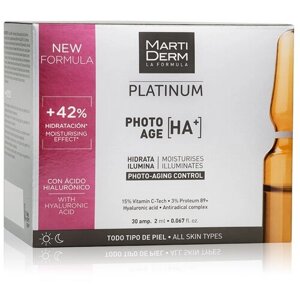 Martiderm Platinum Photo Age HA+ Ampules Коррекция фотостарения для лица, 2 мл, 30 шт.