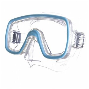 Маска для плавания Salvas Domino Md Mask арт. CA140C1TQSTH, безопасн. стекло, Silflex, р. Medium, голуб