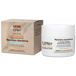 Маска для волос Guam UPKer Intensive Keratin Маска восстанавливающая с Кератином для гладкости волос, Maschera Riparatrice, 200 мл