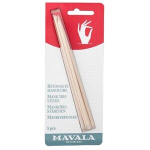 Mavala Палочки для маникюра деревянные Manicure Sticks, 5 шт. бежевый