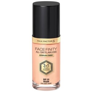 Max Factor Тональная эмульсия Facefinity All Day Flawless 3-in-1, SPF 20, 30 мл/45 г, оттенок: 40 Light Ivory