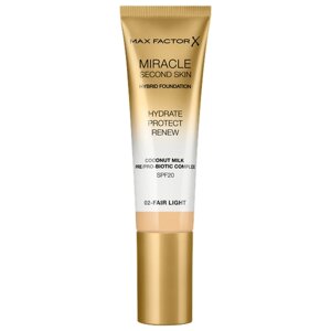 Max Factor Тональный крем Miracle Touch Second Skin, SPF 20, 30 мл, оттенок: 02 fair light