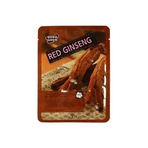 May Island Маска для лица тканевая красный женьшень, 25 мл May Island Real Essence Red Ginseng Mask Pack