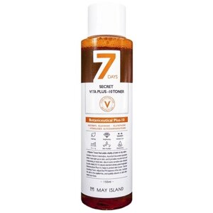 MAY ISLAND Тонер витаминизированный осветляющий для улучшения цвета лица 7 Days Secret Vita Plus-10, 155 мл