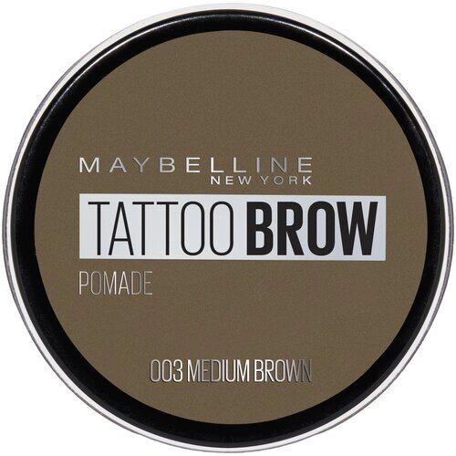 Maybelline New York Стойкая помада для бровей Tattoo Brow Pomade, 3.5 г, 03, коричневый