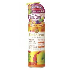 Meishoku пилинг-гель для лица Detclear Fruits peeling jelly с AHA и BHA и эффектом сильного скатывания, 180 мл