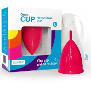 Менструальная чаша OneCUP Classic розовая размер L