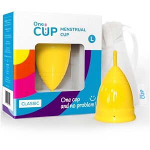 Менструальная чаша OneCUP Classic желтая размер L
