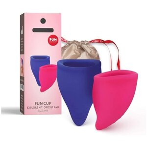 Менструальные чаши Fun Factory FUN CUP EXPLORE KIT, ознакомительный комплект - размеры А и В в комплекте (S и L)