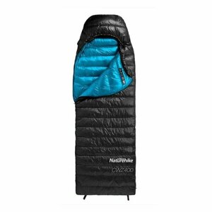 Мешок спальный Naturehike CWZ400 NH19W400-Z с пуховым конвертом М черный, 6927595765357