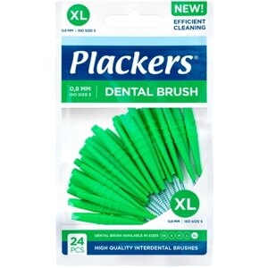Межзубные ершики Plackers Dental Brush XL, 0,8 мм (24 шт.)
