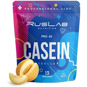 Micellar CASEIN PRO 65, казеиновый протеин, белковый коктейль (416 гр), вкус дыня