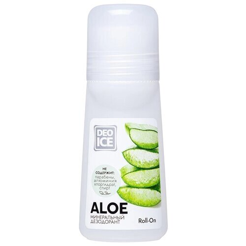 Минеральный дезодорант Deoice Roll-On Aloe, 65 мл.