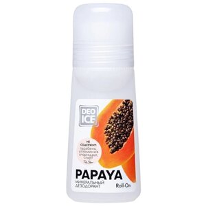 Минеральный дезодорант Deoice Roll-On Papaya, 65 мл.