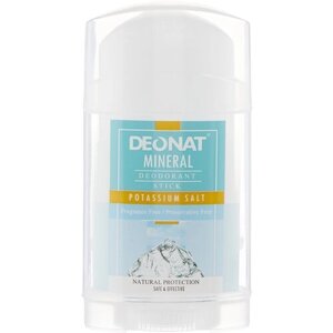 Минеральный дезодорант кристалл DeoNat, натуральный, мужской, женский, от запаха и пота, стик плоский 100гр.