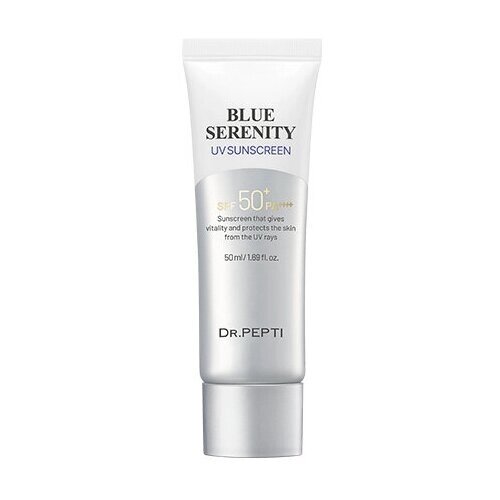 Минеральный успокаивающий солнцезащитный крем Blue Serenity UV Sunscreen SPF50+ PA, Dr. Pepti+50 мл